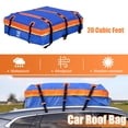thumbnail image 2 of Unique Bargains 1 Set 20 Cubic Feet Car Roof Bag Rooftop Cargo Carrier Bag Carriers for Cars with or without Rack Blue, 2 of 7