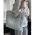 thumbnail image 6 of Kukuzhu Quilted Shoulder Bag Women's Padding Down Cotton Hobo Purse Handbag Large Work Totes Top Handle Bag with Zipper, 6 of 8
