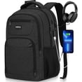 thumbnail image 1 of Mochila para portátil kadilong para hombre, mochila escolar de 15,6 pulgadas, negra, 1 of 7