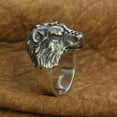 thumbnail image 4 of 925 Sterling Silver Semi Machine War Bear Ring Biker Punk Jewelry TA252 US Size 11.5, 4 of 17