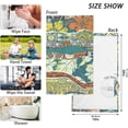 thumbnail image 3 of SKYSONIC Hand Towels Hawaii Tribal Leaves 2 PCS, Cotton Bath Towel Drying Face Hands Body ,Absorbent Lightweight Washcloth for Bathroom Ktichen Travel Gym, 16"×28", 3 of 7