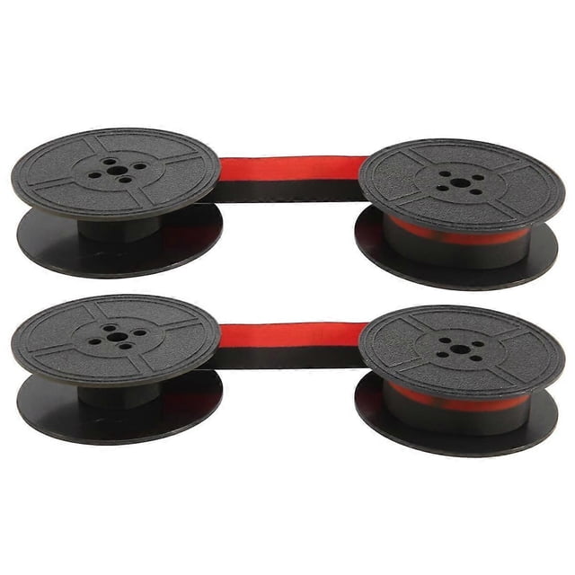 2Pack Typewriter Ribbon Twin Spool Typewriter Ribbon Red and Black Twin Spool Replacement Pack for Most Typewriter