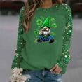 thumbnail image 4 of Kilaqueen St. Patrick's Day Sweatshirt for Women Shamrock Print Crew Neck Long Sleeve Pullover Tops Casual Comfy Loose Fit Holidy Vacation Tops, 4 of 5