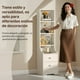 thumbnail image 4 of Buró Blanco con 2 Cajones y 3 Repisas Mueble para Recámara o Estudio Organizador Moderno, 4 of 8