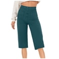 thumbnail image 1 of YDLCAFD Women's Casual Straight Leg Pants With High Waisted Button Elastic Tight Pants, 1 of 4