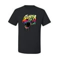 thumbnail image 2 of Wild Bobby, Technicolor Colorful Tiger Roaring, Animal Lover, Men Graphic Tees, Black, 4XL, 2 of 3