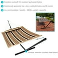 thumbnail image 3 of Sunnydaze 2-Person Quilted Polyester Spreader Bar Hammock with Stand, 450 lb Capacity - Sandy Beach, 3 of 7