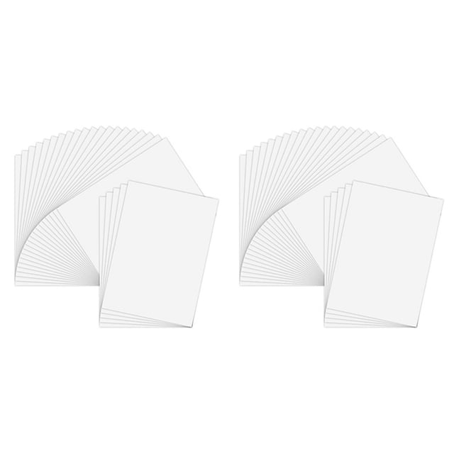 50 Sheets Printable Vinyl Sticker Paper Self-Adhesive Waterproof White Printing Paper Sheet, for Inkjet Printer
