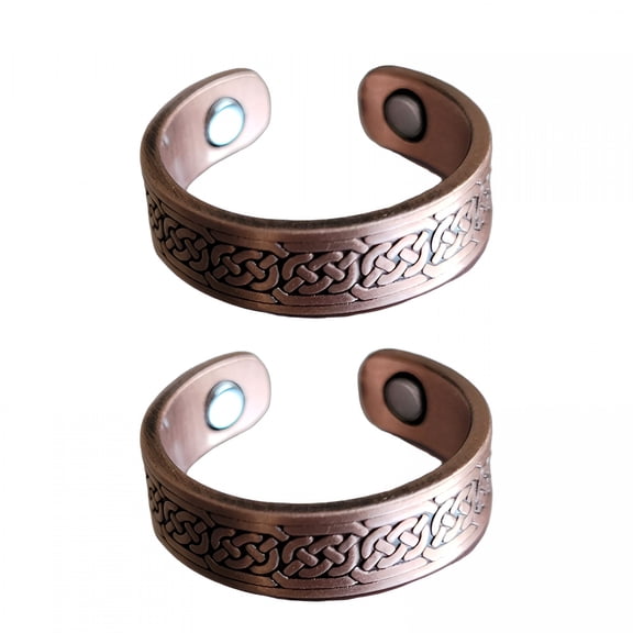 DESIGNICE Pure Copper Magnetic Ring - Arthritis Therapy Adjustable Ring Celtic Knots