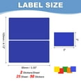 thumbnail image 2 of Uxcell Color Coding Labels Rectangular Colored Labels Sticker Moving Stickers Tags for Inventory Packing Box Dark Blue, 2 of 6