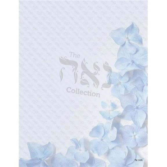 Nua Collection And Gifts SZ008L Design Paper - Sky Blue Floral Pedals  8.5 x 11 in. - 10 per Pack