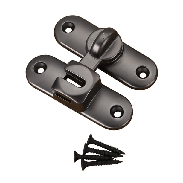 Cerradura de puerta de aleación de zinc con tornillos, cerradura de 90 grados, cerradura de puerta de armario para Gris