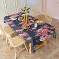 thumbnail image 3 of Pioneer Flower Floral Print Pattern Rectangle Tablecloth 60"x120",Waterproof Polyester Rectangle Table Cloth, Wipeable Spillproof Polyester Tablecloth for Dining, Camping, Indoor and Outdoor, 3 of 6