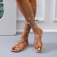 thumbnail image 1 of Sandalias planas Correa Estampado de leopardo Casual Zapatillas de mujer Wmkox8yii ytu6152, 1 of 7