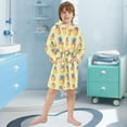 thumbnail image 5 of FORMRS Niños Bathrobe Unisex Hooded Robe Soft Plush Pajamas Sleepwear, Size 2-3T, Pineapple Love, 5 of 7