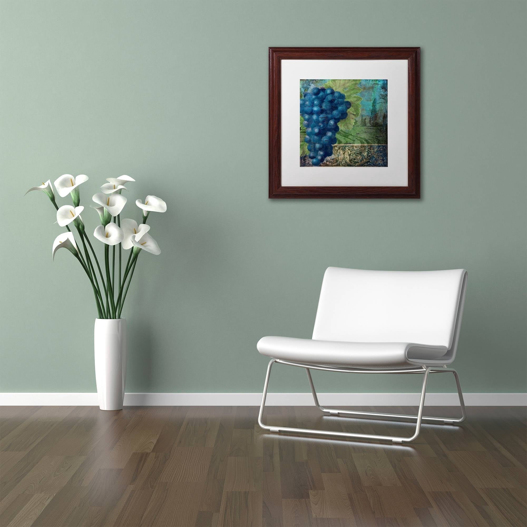 Trademark Fine Art "Vino Blu Two" Canvas Art by Color Bakery White Matte, Wood Frame