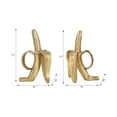 thumbnail image 4 of Decorative Banana Book Ends for Home Decor - Sculptural Book Accessories for Office Spaces, Desk Decor and Home Library - Modern Bookends for Bookshelf or Bedroom Accent - Set of 2, 9", Gold, 4 of 11
