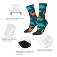thumbnail image 4 of Wukai Hand Drawn Seamless Print Contrast Color Mid-tube Socks, 3D Printing Design Adult Socks, High Elastic Breathable Sports Socks, Suitable for Daily,Unisex, 4 of 6
