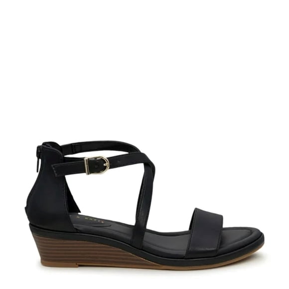 Refurbished Kelly & Katie Ammiya Wedge Sandal, Black 9