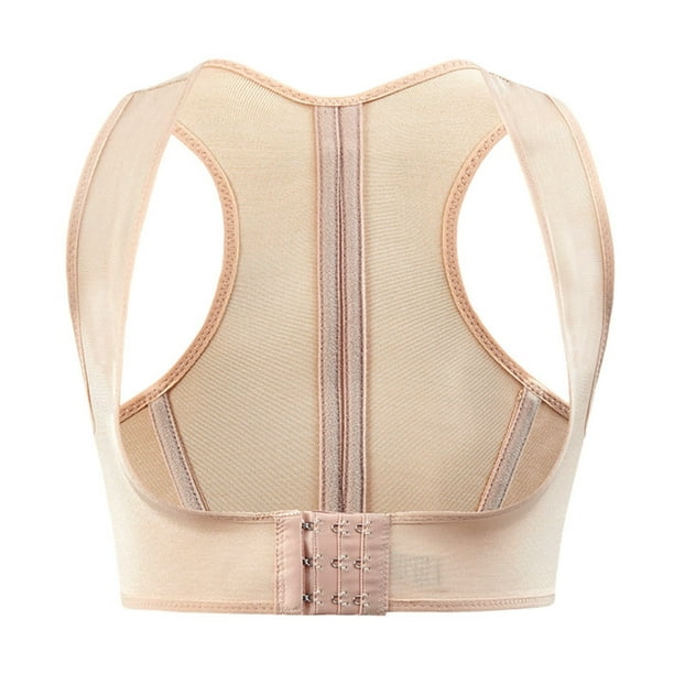Aayomet Sports Bras for Women Lifting X Shaped Beautify Back Corset Chest  Back Posture Correction Front Buckle Bra (Beige, XL) 