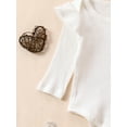 thumbnail image 6 of Bagilaanoe 3pcs Newborn Baby Girl Boy Pants Set Long Sleeve Romper Tops + Belted Trousers + Headband 3M 6M 9M 12M 18M Infant Casual Clothes, 6 of 9