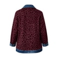 thumbnail image 5 of Leopard Print Denim Jacket For Long Sleeve Casual Button Up Coat With Relaxed Fit For Autumn Streetwear Outerwear, 5 of 8