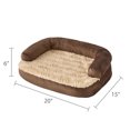 thumbnail image 2 of Vibrant Life Extra Small Round Corner Sofa Style Dog Bed, Brown, 15" x 20", 2 of 6