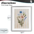 thumbnail image 4 of Stupell Industries Cottage Cream Stripe Florals Gray Framed Print Under Glass, 13 x 16, by The Prints Vibe, 4 of 8