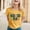 Yellow, variant on Mardi Gras Shirts for Women Carnival Funny Letter Print Short Sleeve Crewneck Tees Dressy Casual Stretch Comfy Pullover Tunic Tops