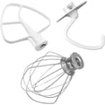 thumbnail image 2 of Stand Mixer Attachments 3-Piece Kit- K45B Coated Flat Beater K45DH Coated Dough Hook K45WW Stainless Steel Wire Whip Fit for KitchenAid 4.5-5.0 QT Kitchen Tilt-Head Stand Mixer, 2 of 4