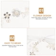 thumbnail image 3 of Homoyoyo Floral Leaf Plated Silver Bridal Hair Band Rhinestone Wedding Headpiece for Formal Occasions, 3 of 8