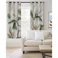 thumbnail image 2 of Magnolia Flower Blackout Curtains 90 Inches Long, Butterfly Green Leaf 2 Panels, Thermal Insulated Room Darkening Drapes with Grommets, 52W x 90L Each Panel, 2 of 9
