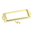 thumbnail image 4 of Unique Bargains 83x30mm Drawer Tag Label Metal Label Holder File Tag Frames Gold Tone 20 Pack, 4 of 6