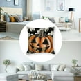 thumbnail image 5 of Heduofu Halloween Pillow Covers Set of 2 Fall Orange Pumpkin Bats Decor Throw Pillows Black White Stripes Autumn Indoor Outdoor Farmhouse Decorative Pillowcases for Couch Bed Sofa 22x22in, 5 of 7