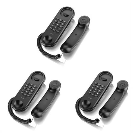 3 x landline phone-Black