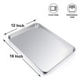 thumbnail image 2 of Large Baking Sheet, Stainless Steel Cookie Sheet Baking Pan Tray, 2 of 5