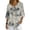 Multicolor-C, variant on Daiosportswear Linen Shirts for Women Loose Fit Notched V Neck 3/4 Sleeve Summer Tops Dressy Button Flower Print Work Blouse,Womens Tops Multicolor-Q XL(XL)