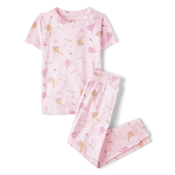 The Children's Place Girls Short Sleeve Easter Print Snug Fit Cotton Pajamas, Sizes 4-16