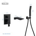 thumbnail image 2 of Boyel Living 2-function Waterfall Wall Mount Bathtub Faucet with Single-Handle Handheld Shower,Bathroom Roman Tub Faucet with Hand Shower in Matte Black, 2 of 8
