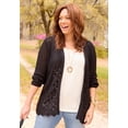 thumbnail image 2 of Catherines Women's Plus Size Mixed Stitch Pointelle Cardigan, 2 of 5
