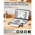thumbnail image 3 of Impresora portátil Phomemo M08F sin tinta Bluetooth gris con funda, 3 of 9