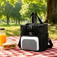 thumbnail image 5 of Insulated Oxford Cloth Lunch Cooler Bag with Strap and Handle Portable Food Storage Tote for Office Work Travel Picnic Camping Outdoor Activities, 5 of 6