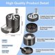 thumbnail image 3 of Hand Crank Herb Grinder, 2.5 Inch Large Capacity Spice Grinder with Handle and Magnetic Lid, 4 Pieces Zinc Alloy Grinder with Drawer and Pollen Collec, 3 of 5