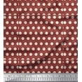 thumbnail image 1 of Soimoi Red Cotton Voile Fabric Artistic Flower & Dots Print Fabric by the Yard 56 Inch Wide, 1 of 3