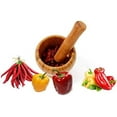 thumbnail image 2 of Namzi Bamboo Mortar and Pestle Hand Grinder For Garlic Press,4.1 Inch Coffee Grinder,Herb Spice Masher,Ginger Crusher,Spice Grinding Natural Wood, 2 of 4
