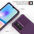 thumbnail image 3 of Allytech Rugged Case for Samsung Galaxy A05s Support Magnetic Car Mount, Premium PU Leather Flip Card Cash Holder Pocket Shockproof Anti-Fall Back Case for Samsung Galaxy A05s - Purple, 3 of 7