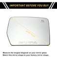 thumbnail image 2 of Reemplazo de vidrio de espejo lateral derecho de 1 pieza Unique Bargains para Ford F-150 2004-2010 con placa de respaldo blanca, 2 of 6