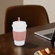 thumbnail image 5 of Taza de café, reutilizable, a prueba de fugas, diseño tropical, rosa, 5 of 8