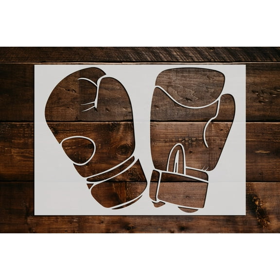 Boxing Gloves Stencil - Art and Wall Stencil (6"x5")