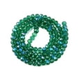 thumbnail image 3 of Electroplate Glass Beads Strands Half Rainbow Plated Faceted Rondelle Green 4x3mm Hole: 0.4mm about 110~115pcs/strand 39~40cm, 3 of 3